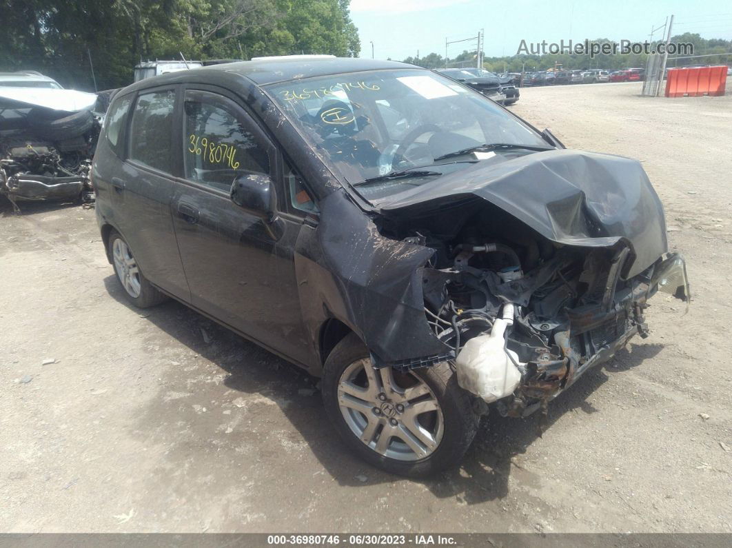 2008 Honda Fit Sport Black vin: JHMGD386X8S072416