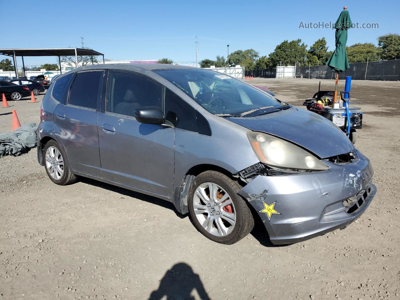 2009 Honda Fit  Gray vin: JHMGE87249S021973