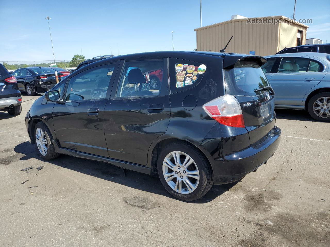 2009 Honda Fit Sport Black vin: JHMGE87439S052522