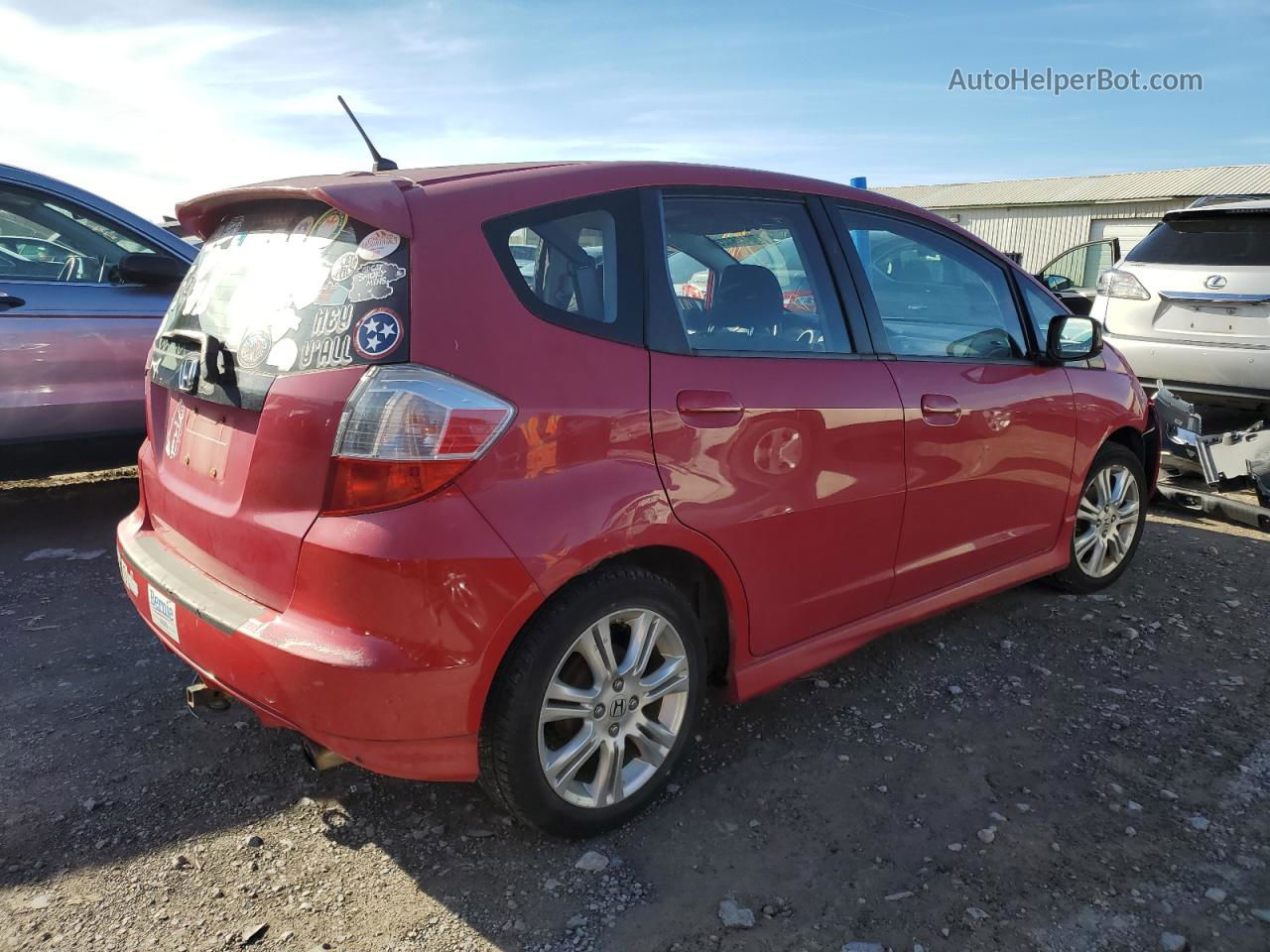 2009 Honda Fit Sport Black vin: JHMGE87439S067814