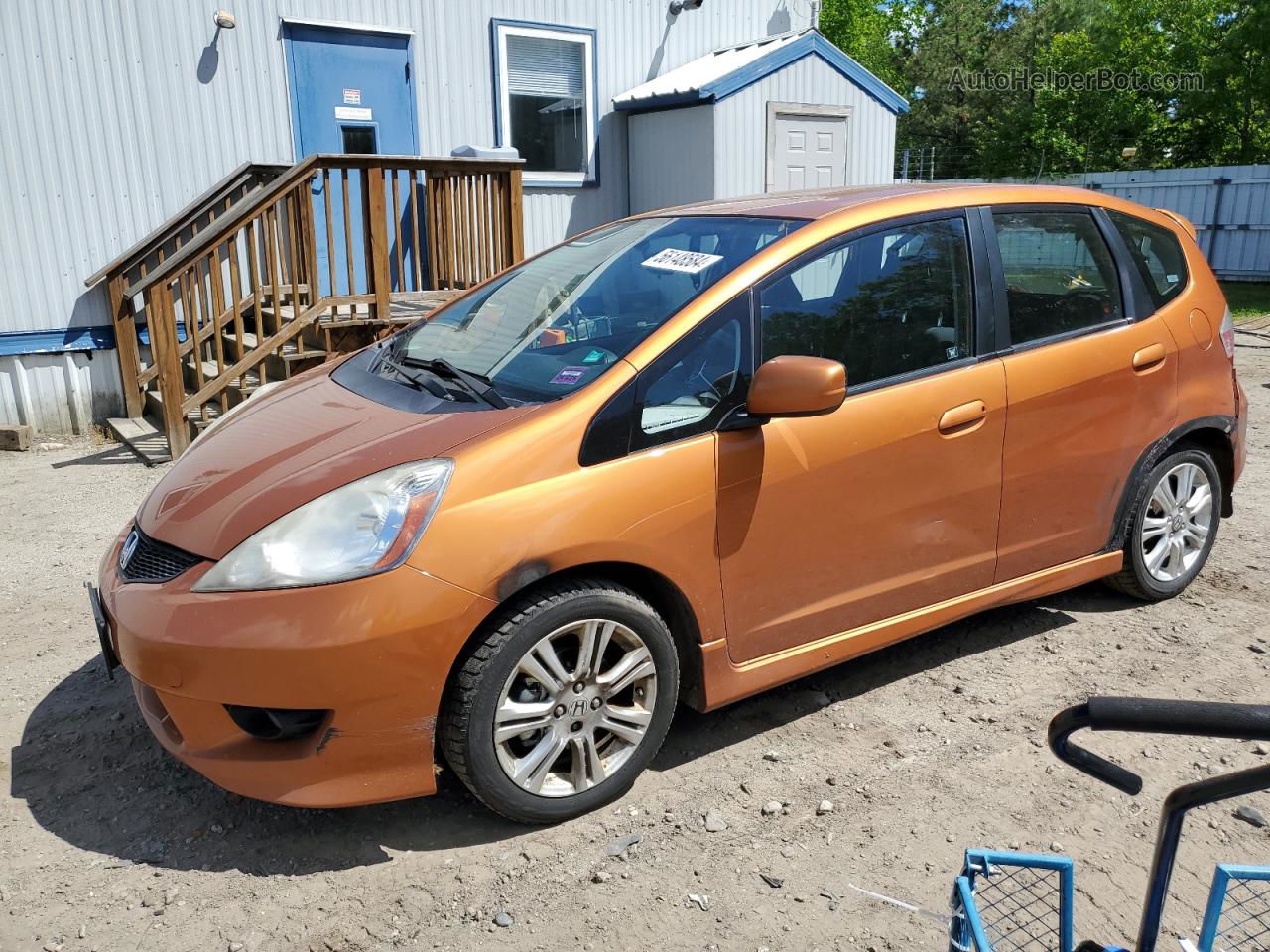 2009 Honda Fit Sport Orange vin: JHMGE87449S030643