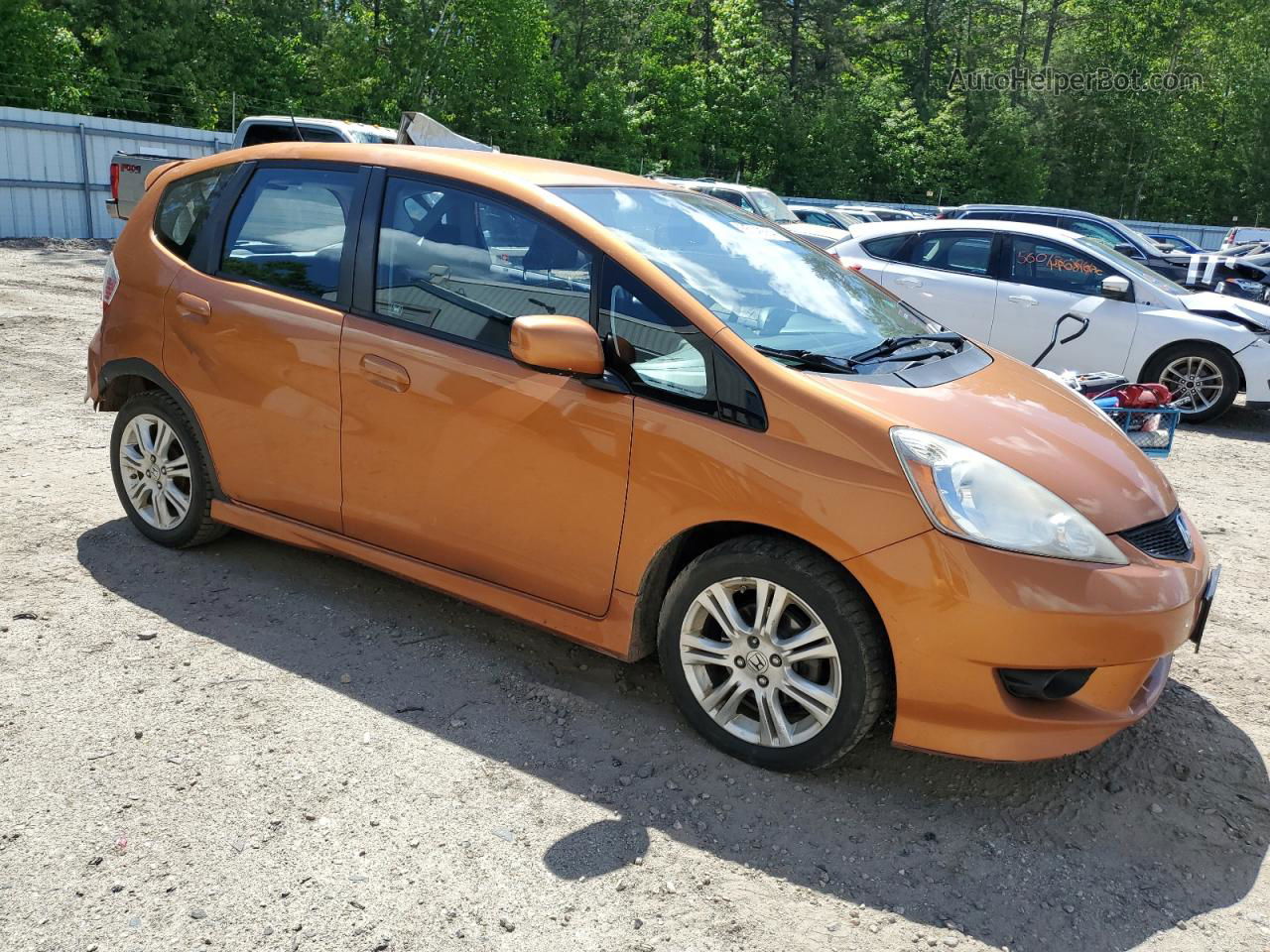 2009 Honda Fit Sport Orange vin: JHMGE87449S030643