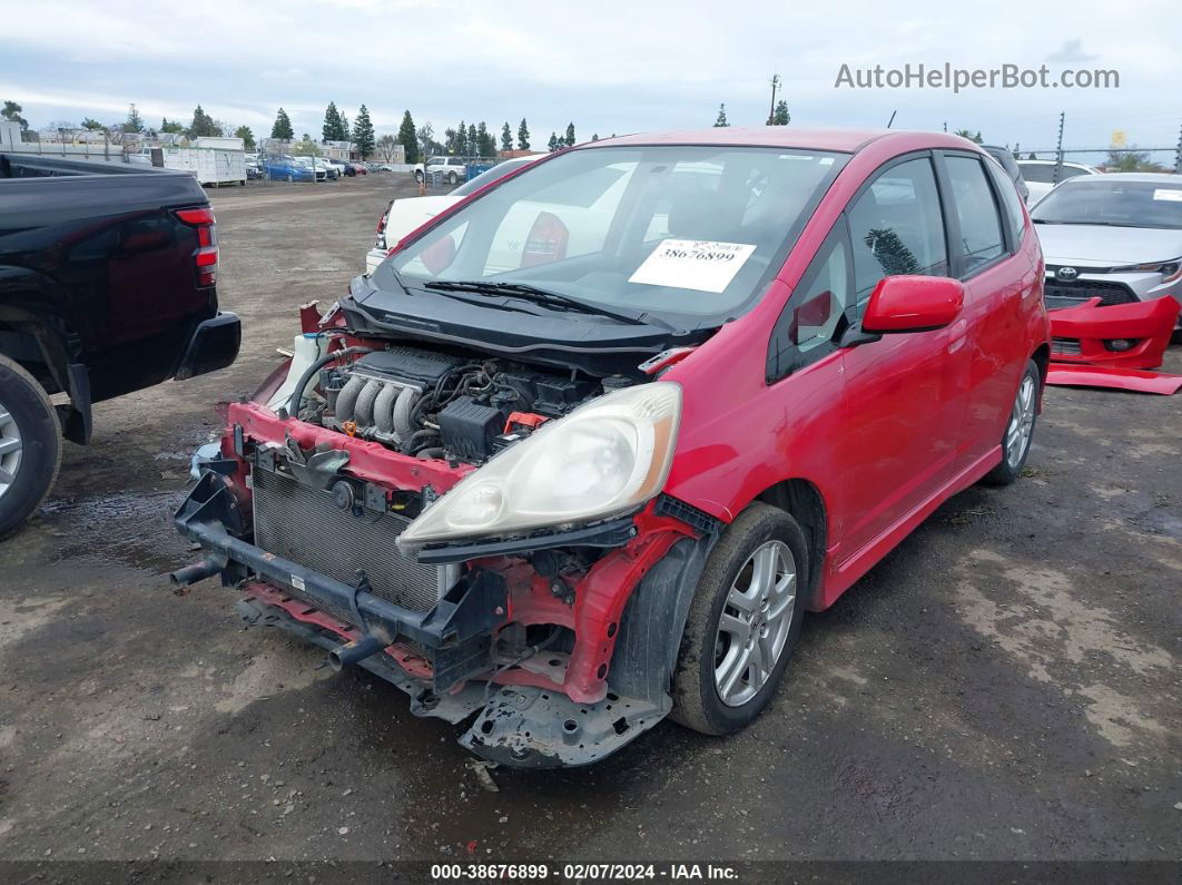 2009 Honda Fit Sport Красный vin: JHMGE87449S059544