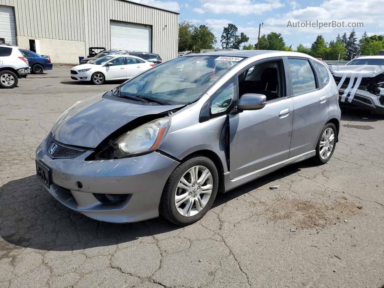 2009 Honda Fit Sport Gray vin: JHMGE87469S021572