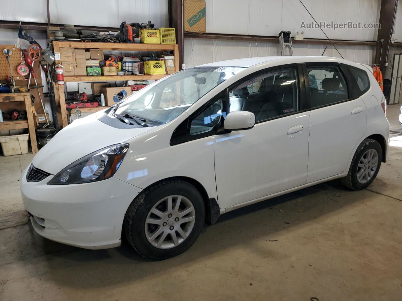 2009 Honda Fit Lx White vin: JHMGE87539S810304