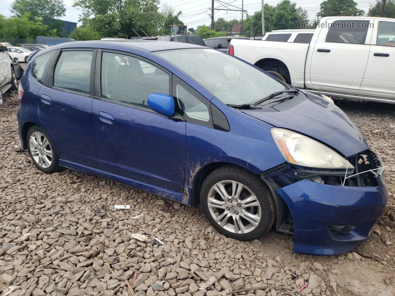 2009 Honda Fit Sport Blue vin: JHMGE87619S021111