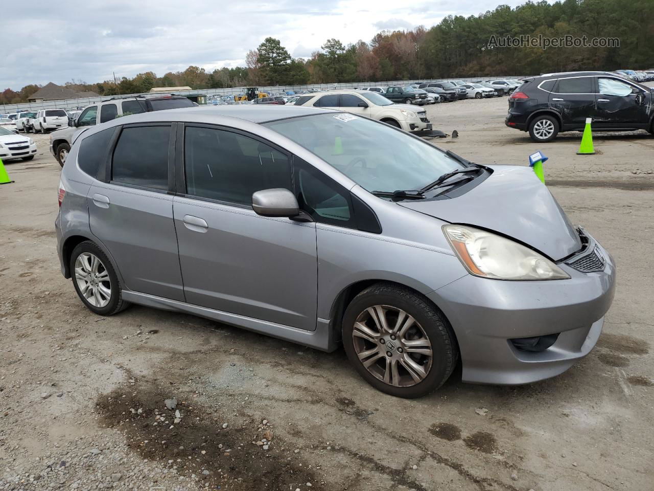 2009 Honda Fit Sport Silver vin: JHMGE87679S003647