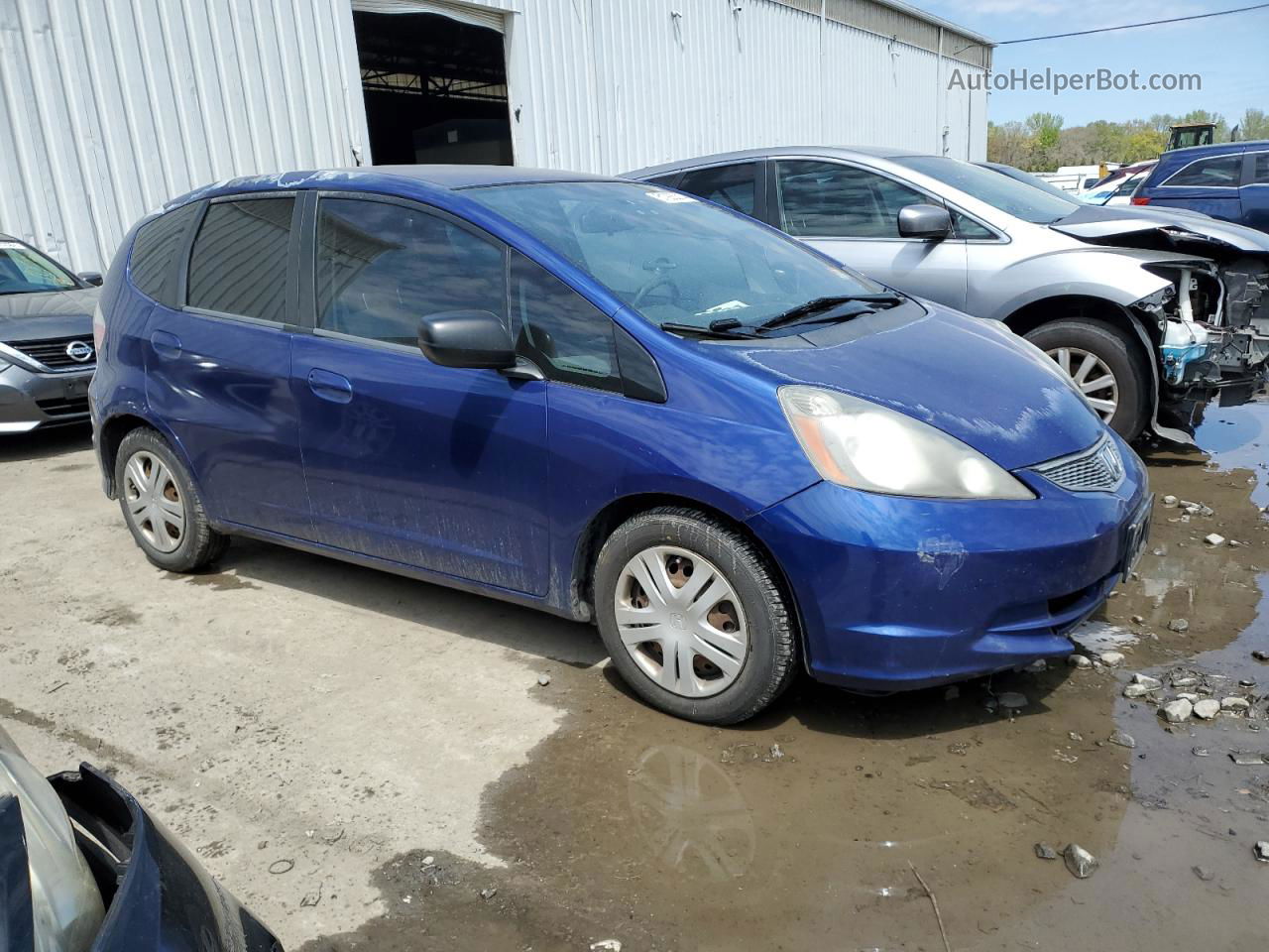 2009 Honda Fit  Синий vin: JHMGE88209S056458