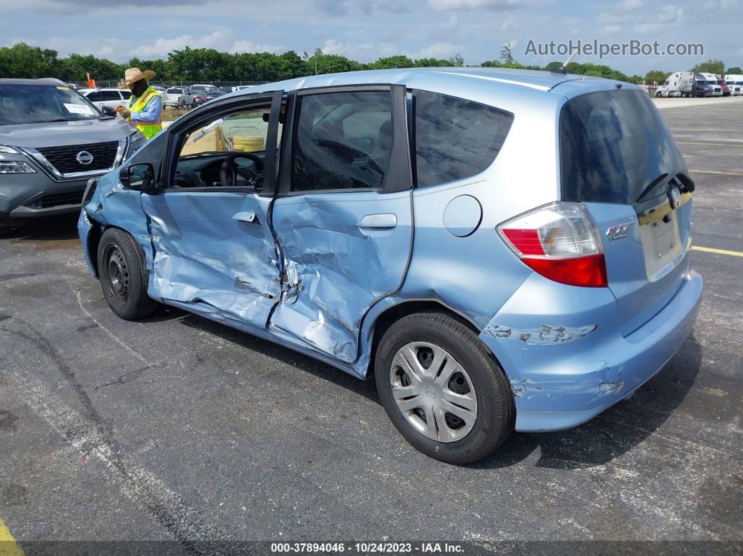 2009 Honda Fit Light Blue vin: JHMGE88239S065574