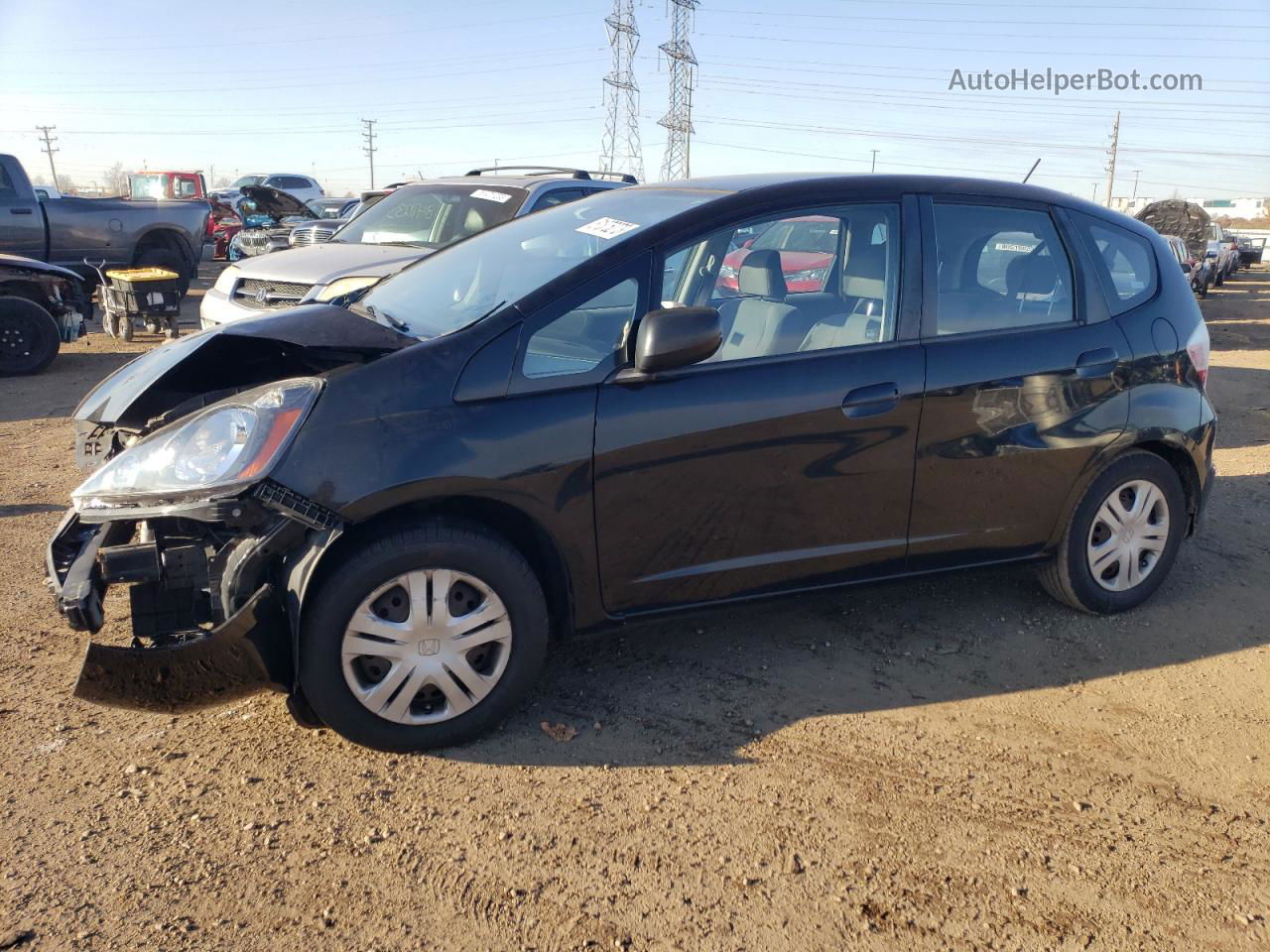 2009 Honda Fit  Черный vin: JHMGE88289S001675