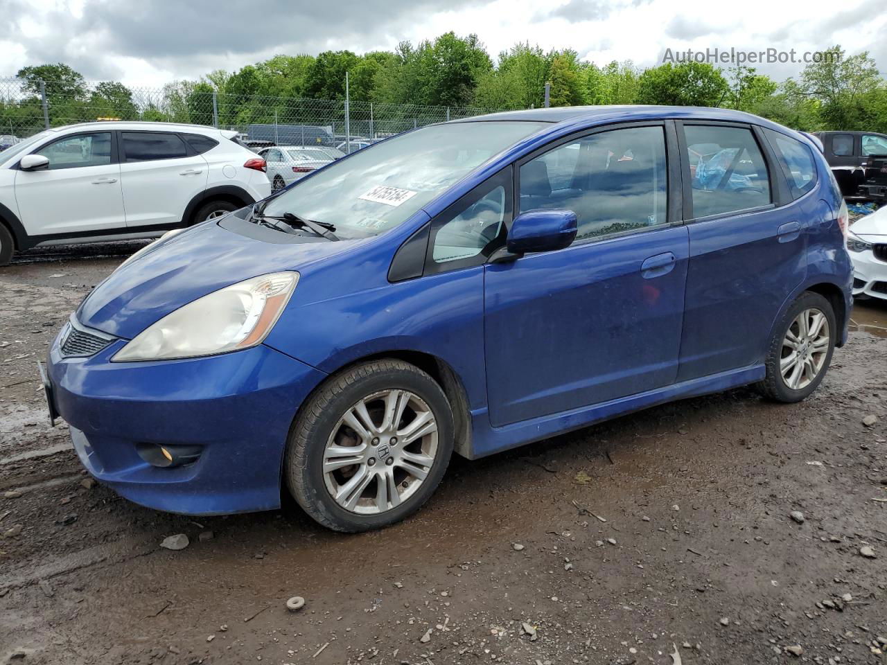 2009 Honda Fit Sport Blue vin: JHMGE88409C000919