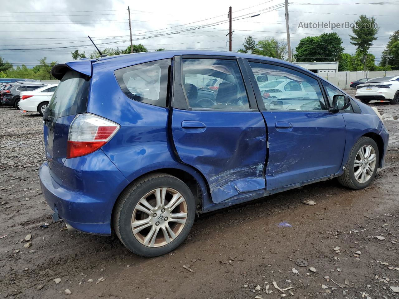 2009 Honda Fit Sport Blue vin: JHMGE88409C000919