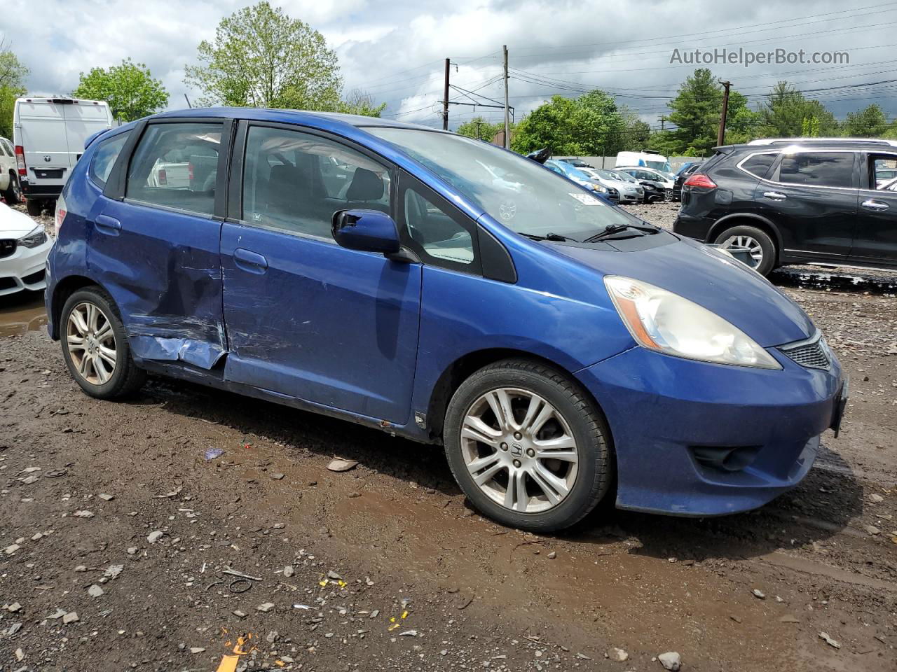 2009 Honda Fit Sport Blue vin: JHMGE88409C000919