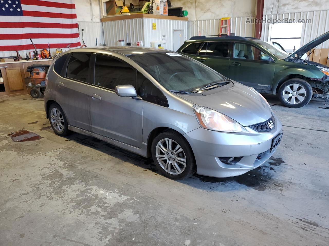 2009 Honda Fit Sport Gray vin: JHMGE88409S001607