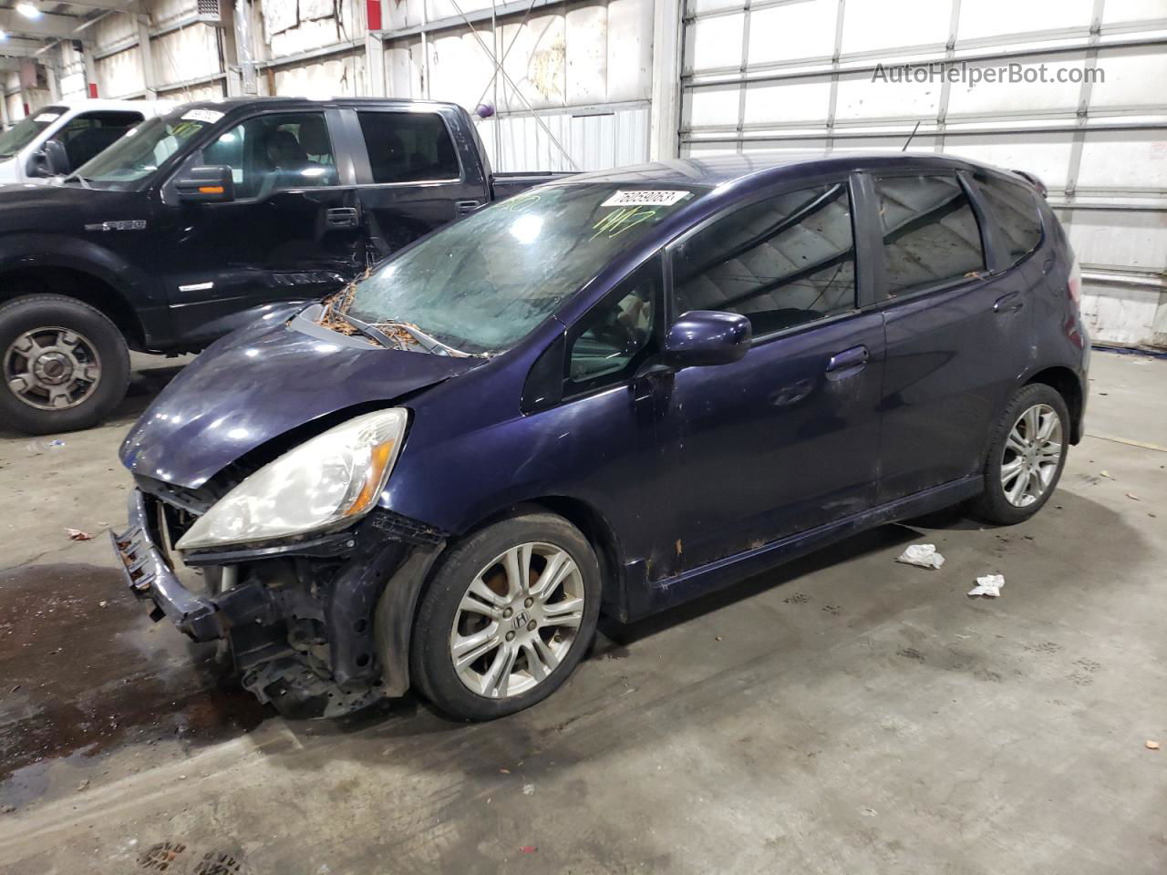 2009 Honda Fit Sport Blue vin: JHMGE88409S013112