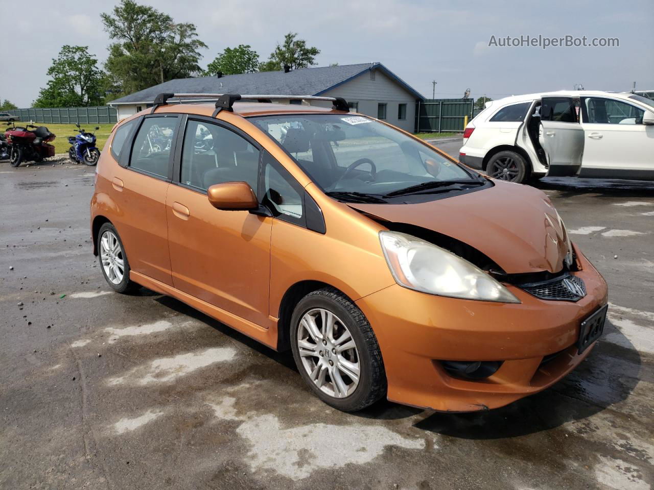 2009 Honda Fit Sport Orange vin: JHMGE88409S028435