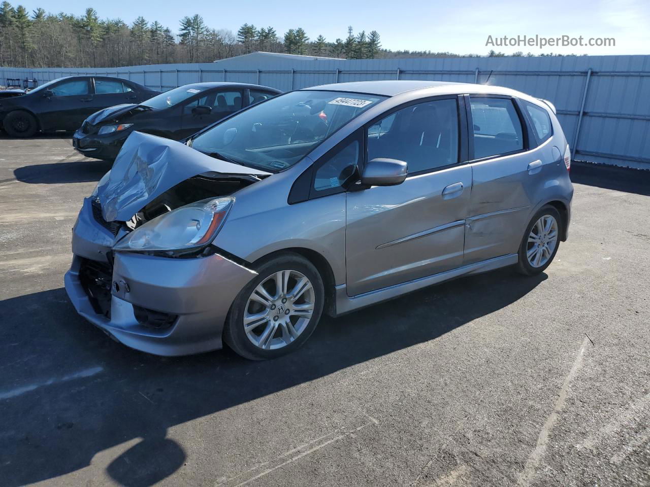 2009 Honda Fit Sport Gray vin: JHMGE88409S054971