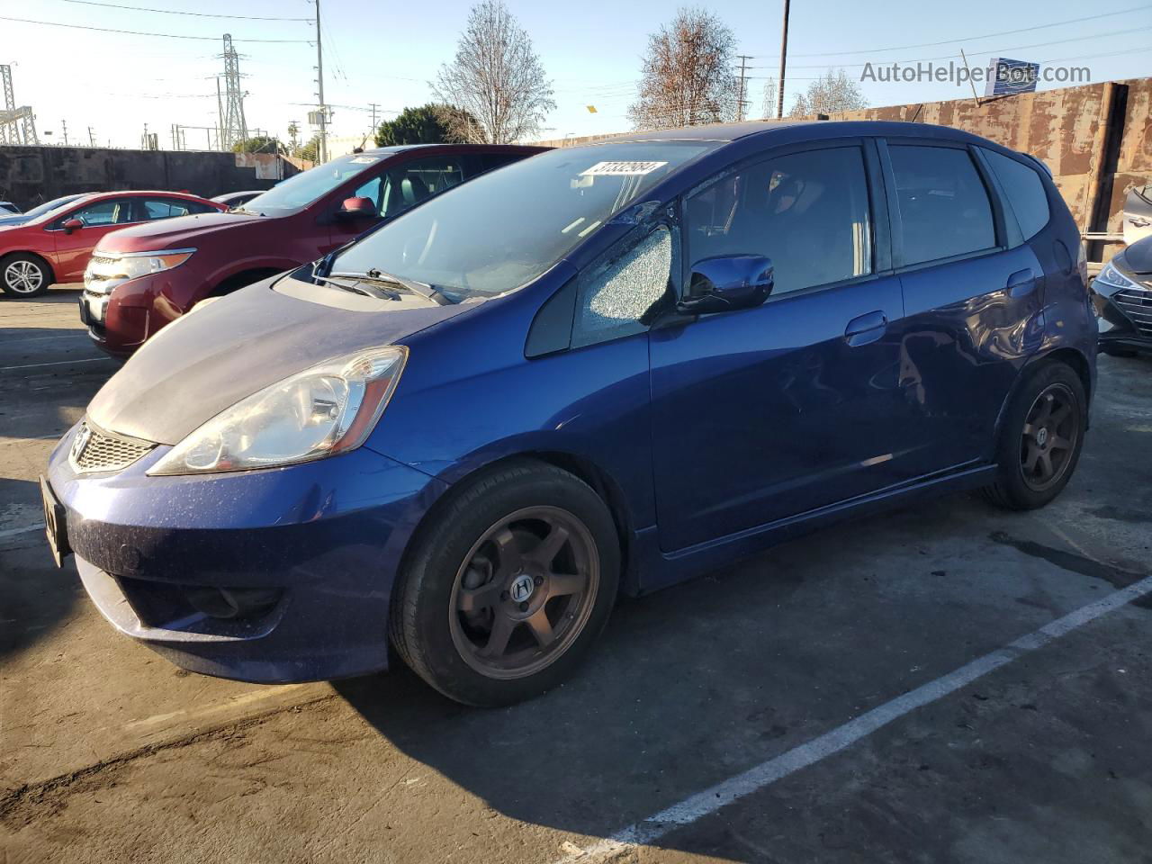 2009 Honda Fit Sport Синий vin: JHMGE88409S058616