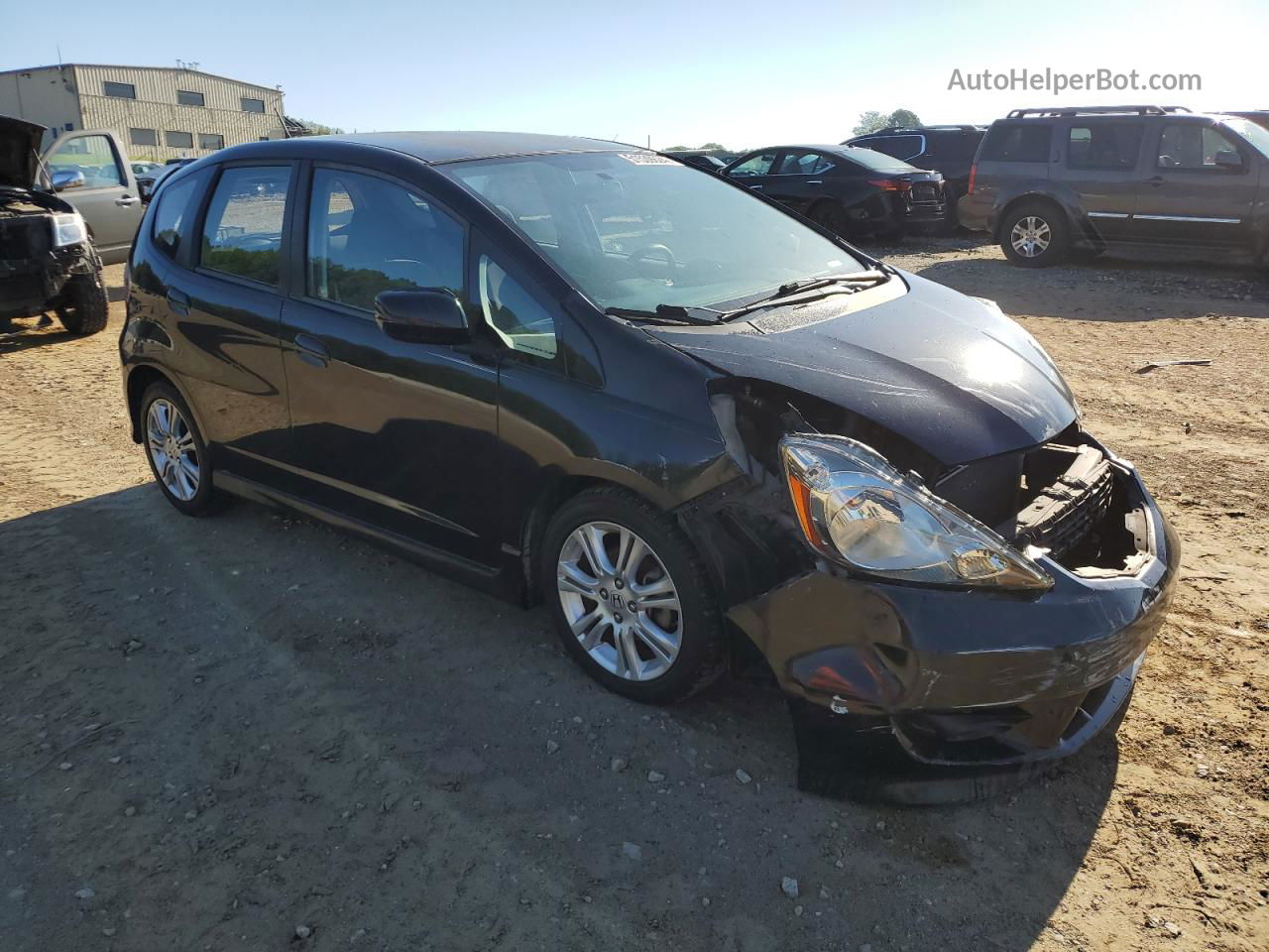 2009 Honda Fit Sport Черный vin: JHMGE88409S060804