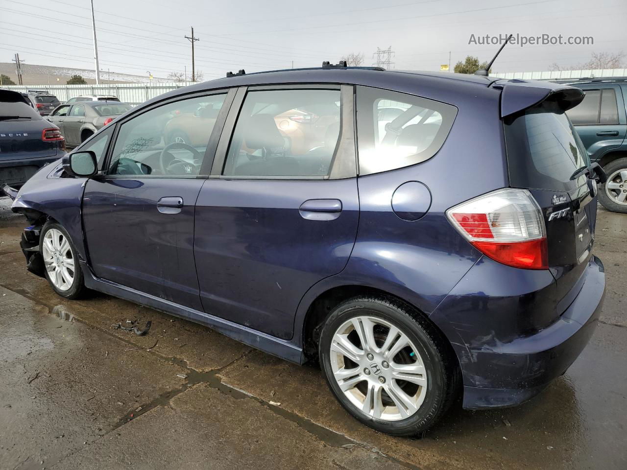 2009 Honda Fit Sport Синий vin: JHMGE88409S069020