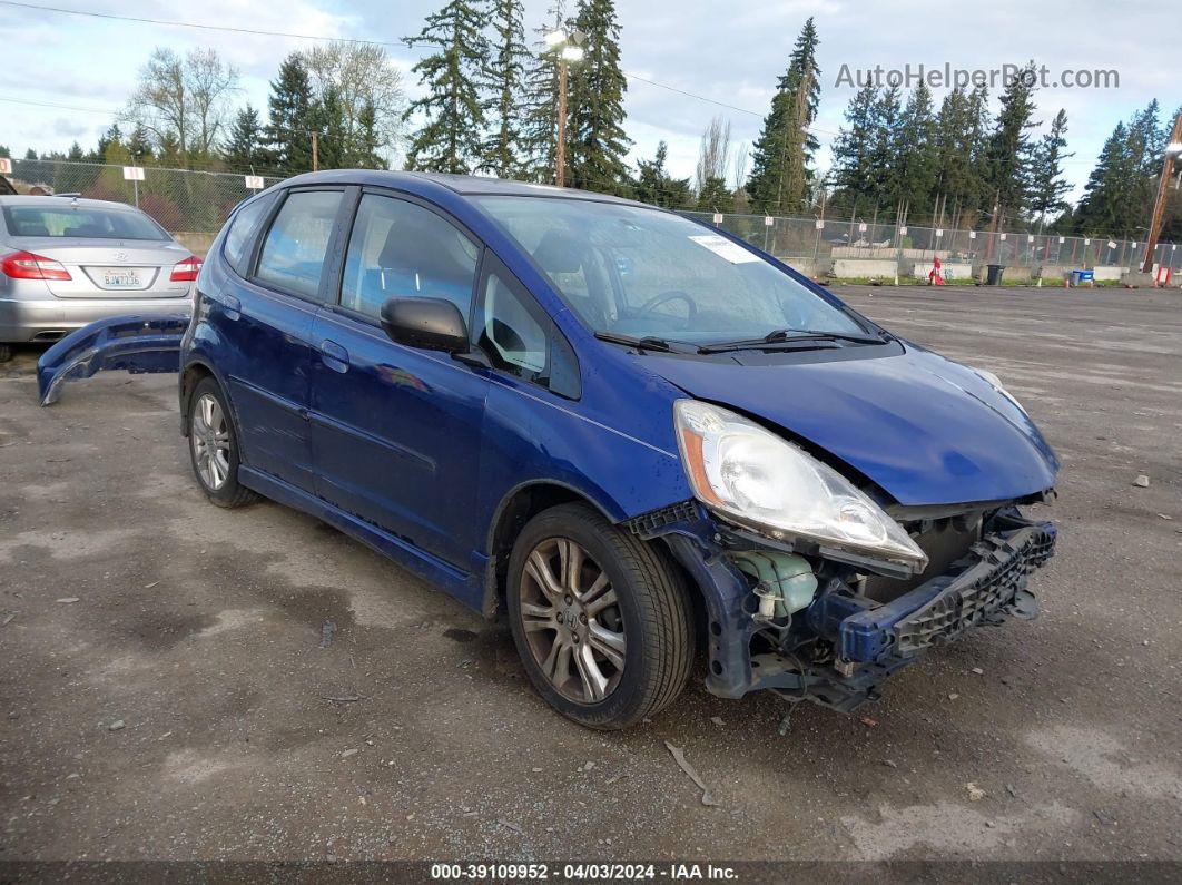 2009 Honda Fit Sport Blue vin: JHMGE88419S000580