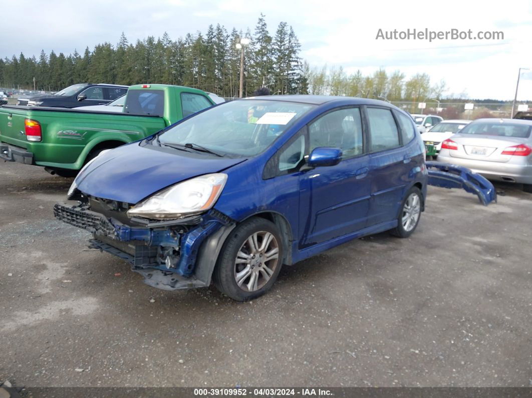 2009 Honda Fit Sport Blue vin: JHMGE88419S000580