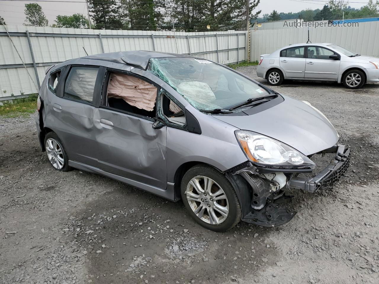 2009 Honda Fit Sport Gray vin: JHMGE88419S018366