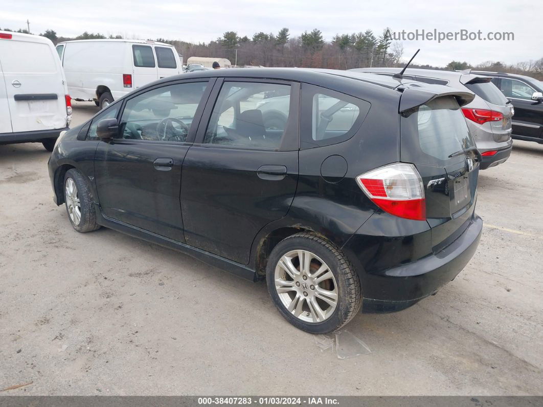 2009 Honda Fit Sport Black vin: JHMGE88419S018738