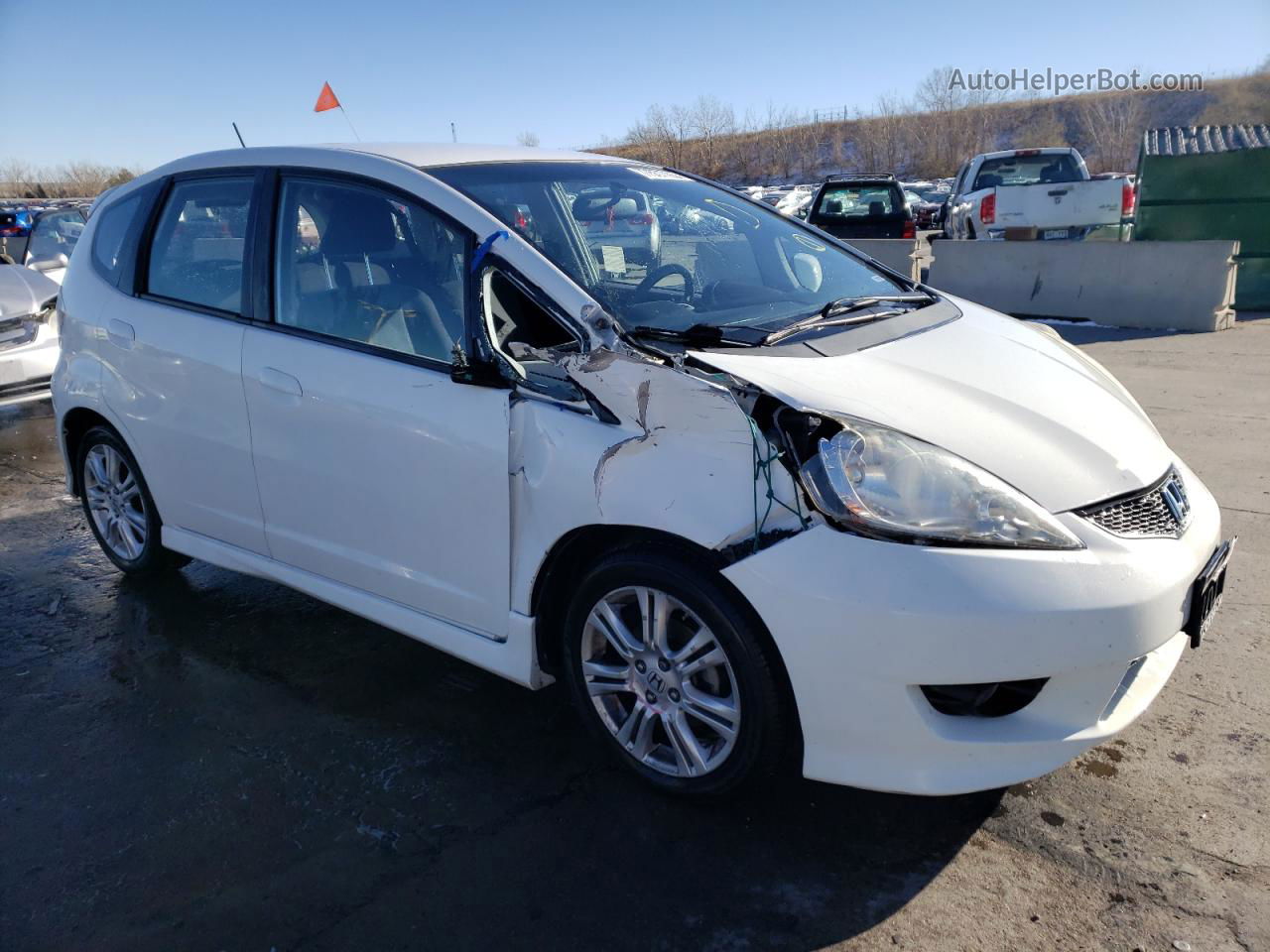 2009 Honda Fit Sport Белый vin: JHMGE88419S034972