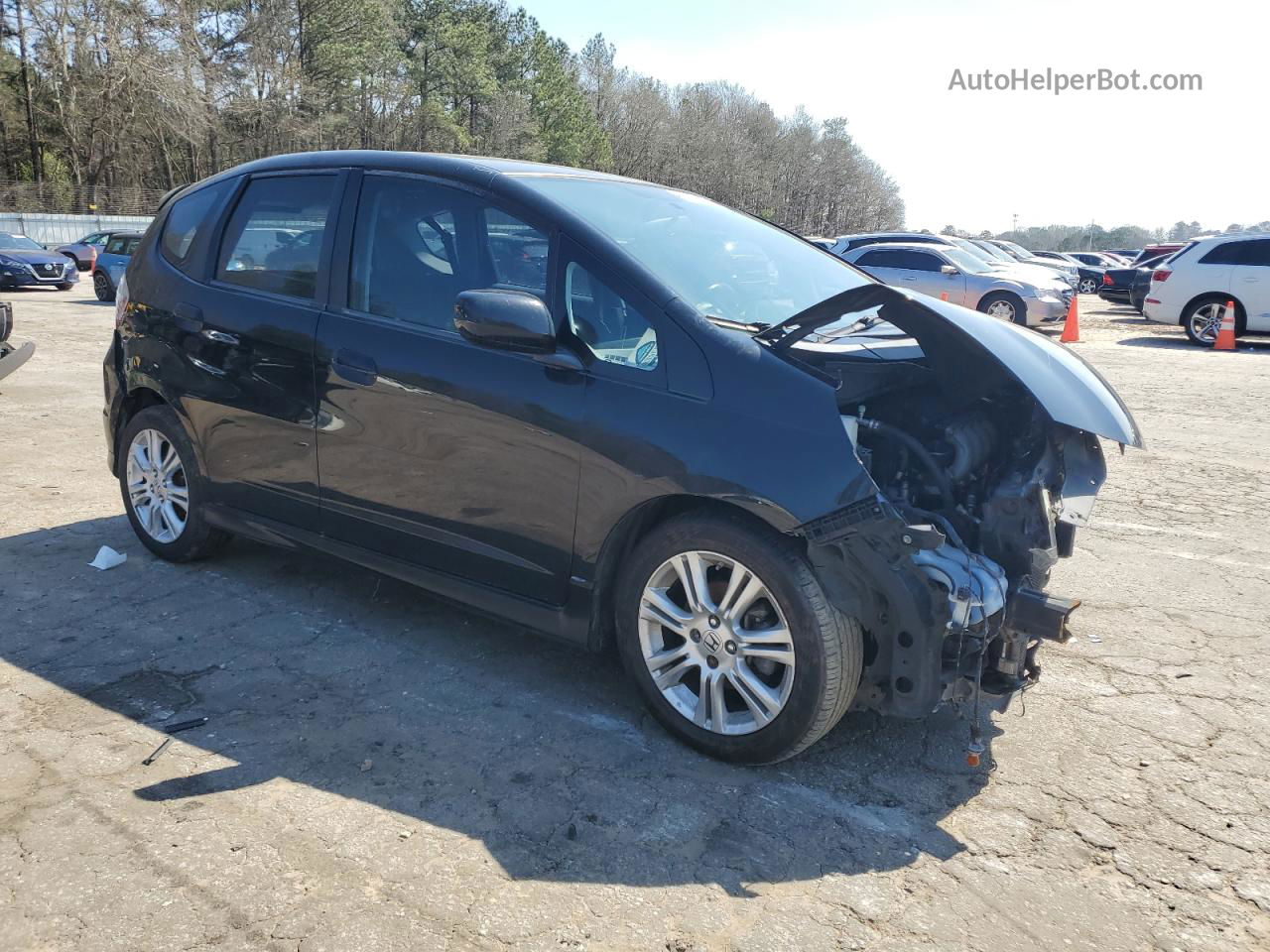 2009 Honda Fit Sport Black vin: JHMGE88419S057443