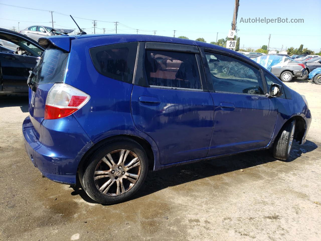 2009 Honda Fit Sport Blue vin: JHMGE88429S011748