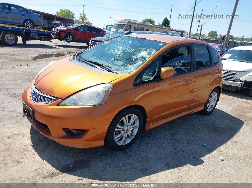 2009 Honda Fit Sport Orange vin: JHMGE88429S012978