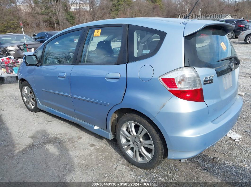 2009 Honda Fit Sport Light Blue vin: JHMGE88429S019994