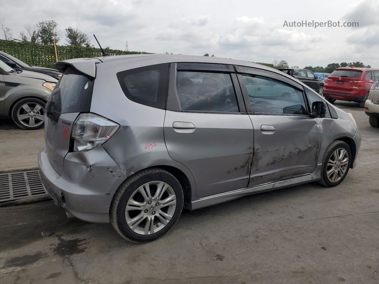 2009 Honda Fit Sport Gray vin: JHMGE88429S054440