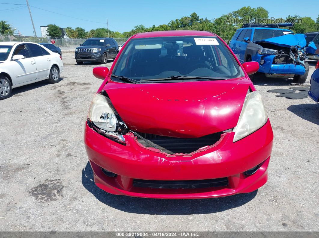 2009 Honda Fit Sport Red vin: JHMGE88439S074163