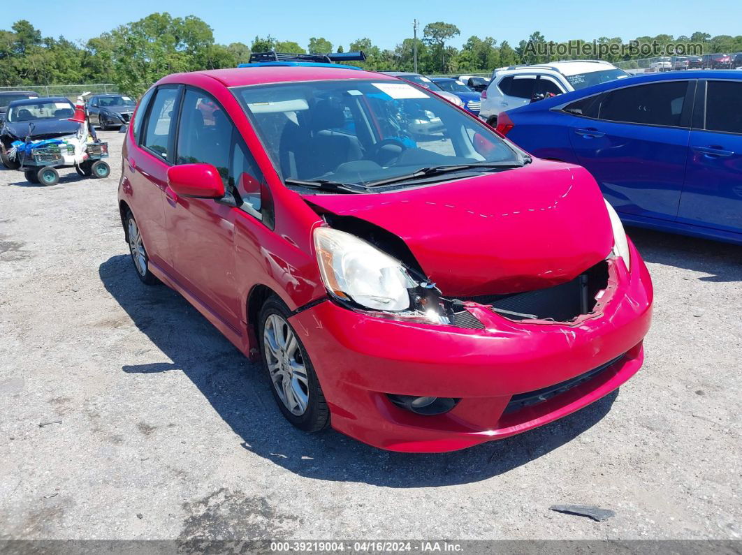 2009 Honda Fit Sport Red vin: JHMGE88439S074163