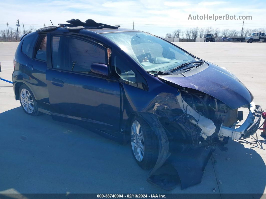 2009 Honda Fit Sport Blue vin: JHMGE88449S019172