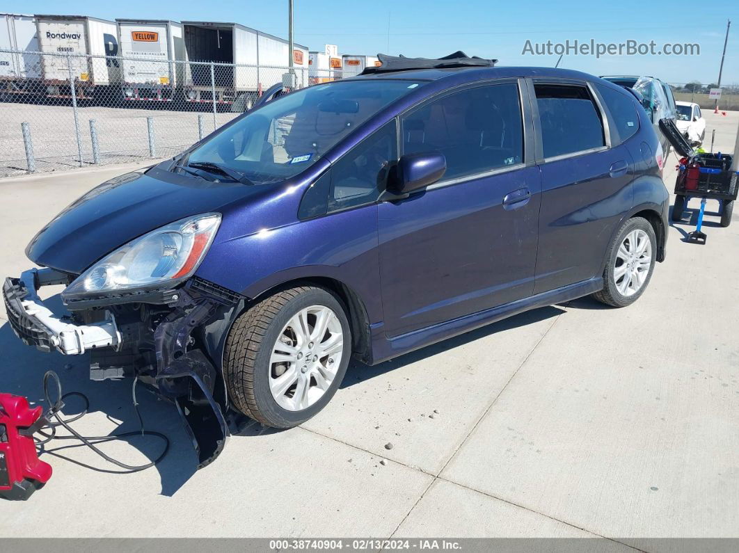 2009 Honda Fit Sport Blue vin: JHMGE88449S019172