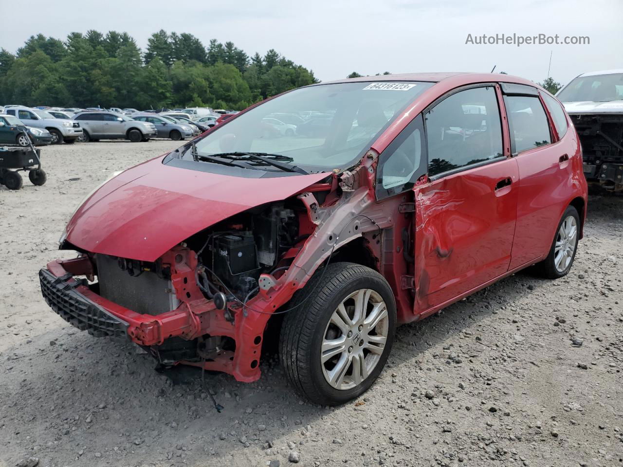 2009 Honda Fit Sport Red vin: JHMGE88449S028647