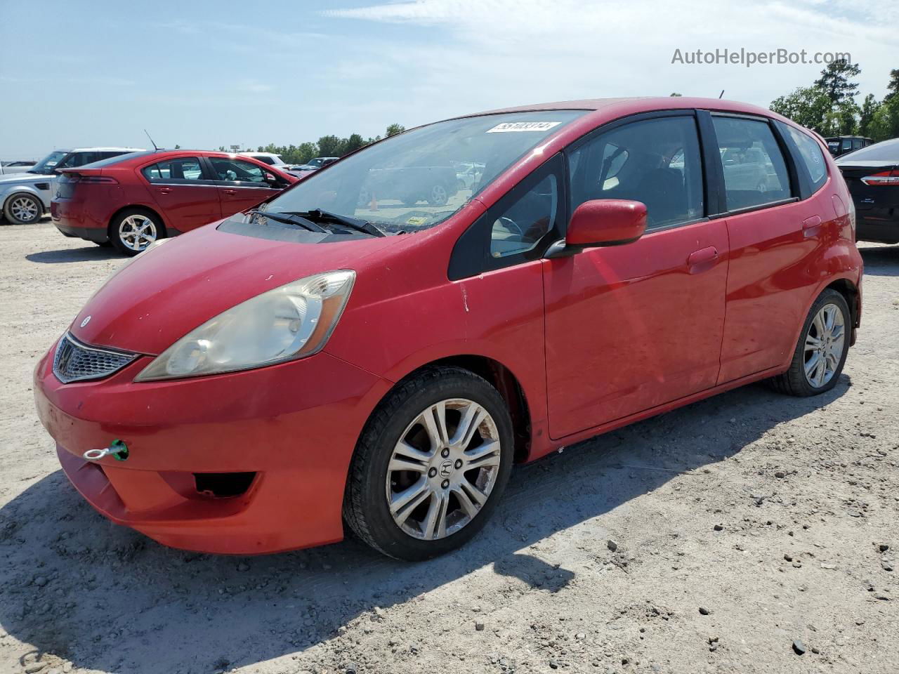 2009 Honda Fit Sport Красный vin: JHMGE88449S036439