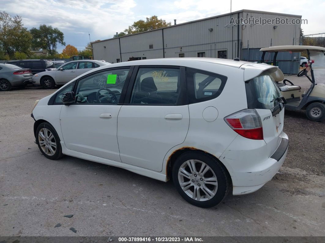 2009 Honda Fit Sport White vin: JHMGE88449S042192