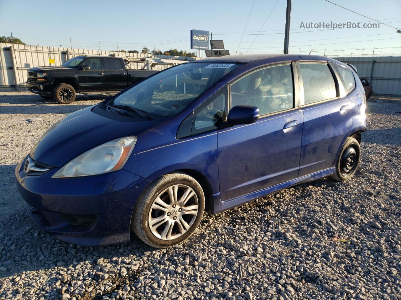 2009 Honda Fit Sport Blue vin: JHMGE88449S044718