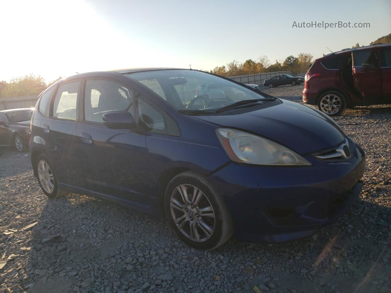 2009 Honda Fit Sport Blue vin: JHMGE88449S044718