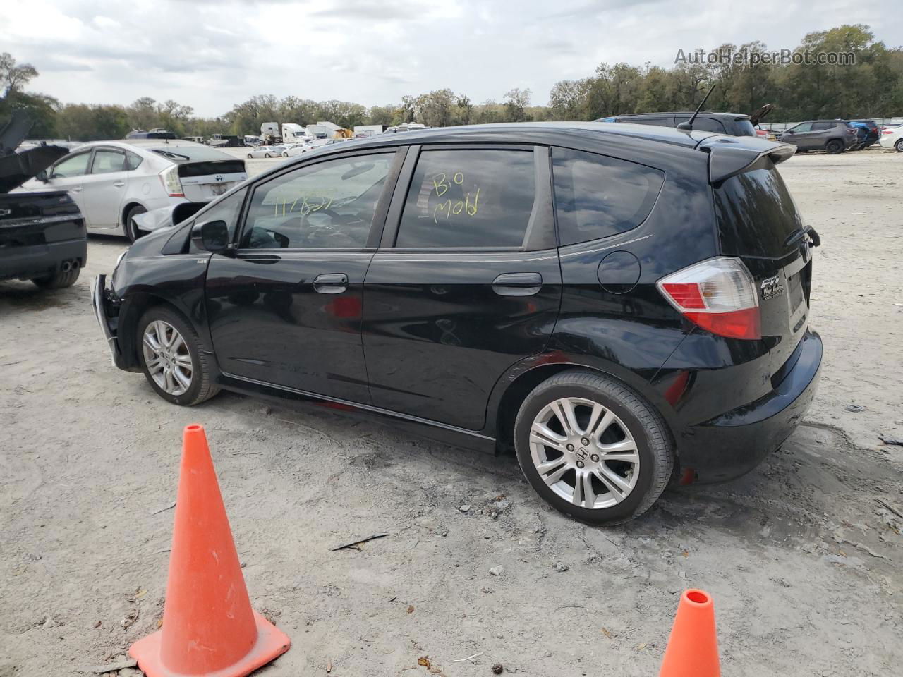 2009 Honda Fit Sport Черный vin: JHMGE88449S055329