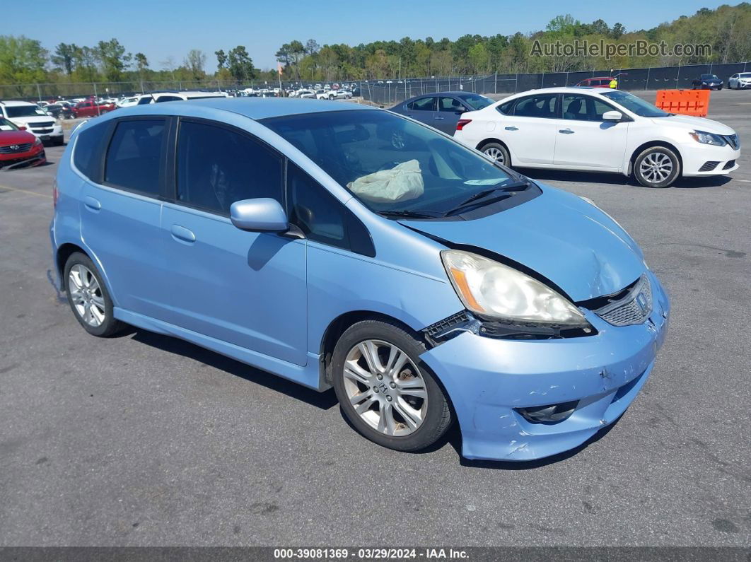 2009 Honda Fit Sport Light Blue vin: JHMGE88449S062135