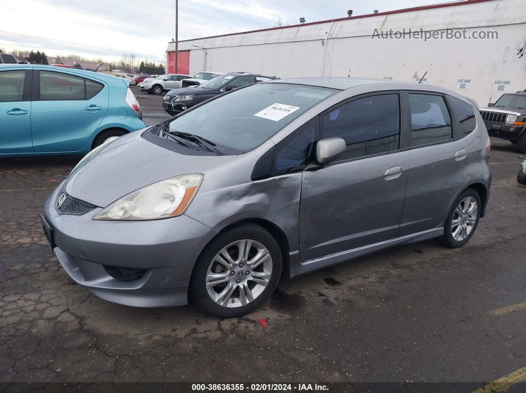 2009 Honda Fit Sport Gray vin: JHMGE88449S064399