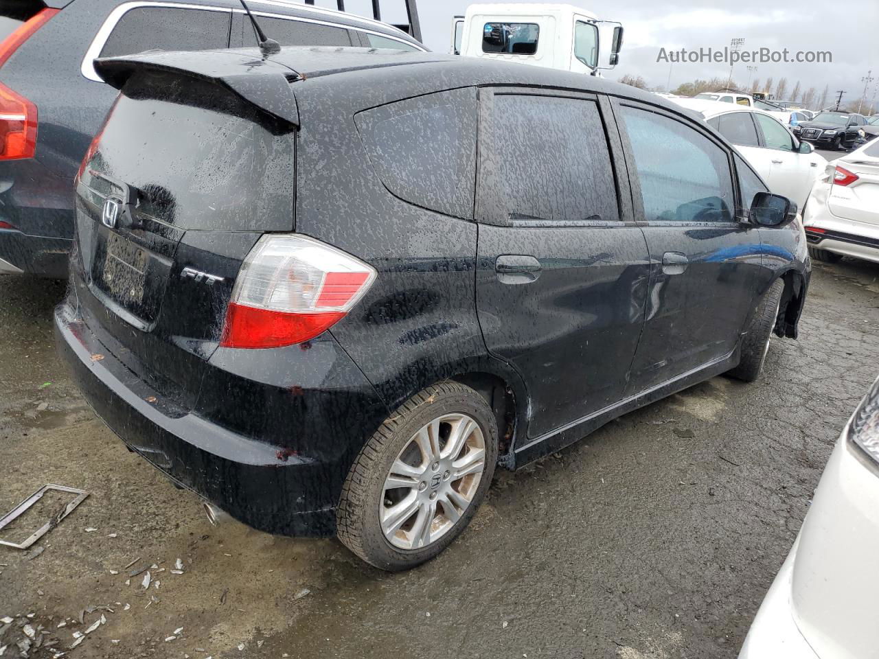 2009 Honda Fit Sport Black vin: JHMGE88449S068758