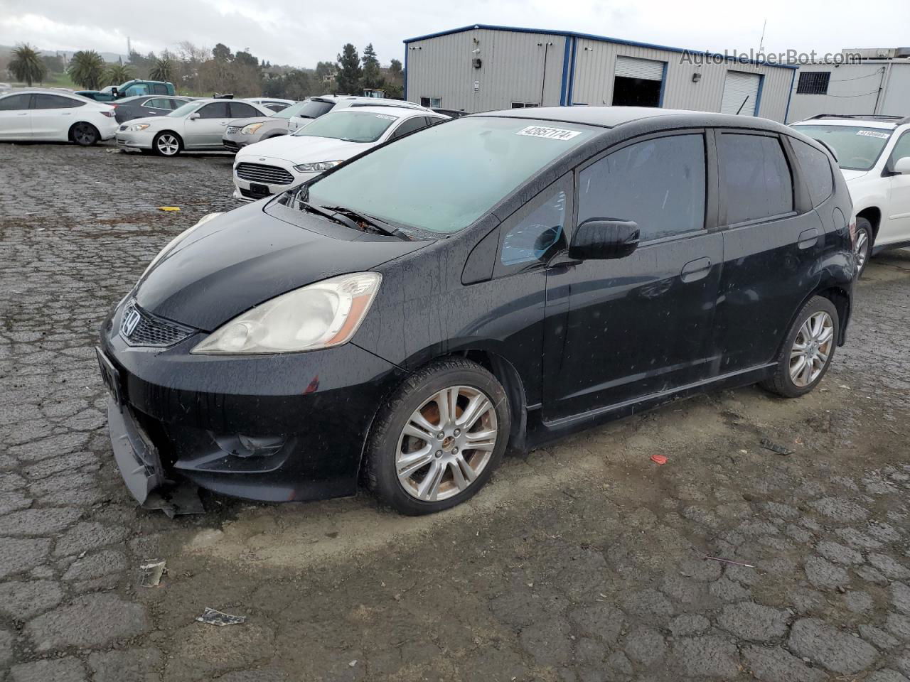 2009 Honda Fit Sport Black vin: JHMGE88449S068758