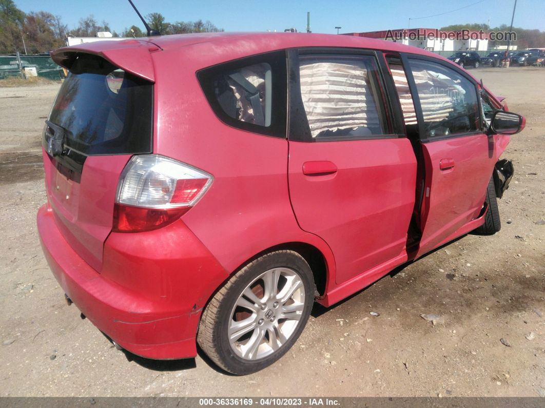 2009 Honda Fit Sport Красный vin: JHMGE88459S007371