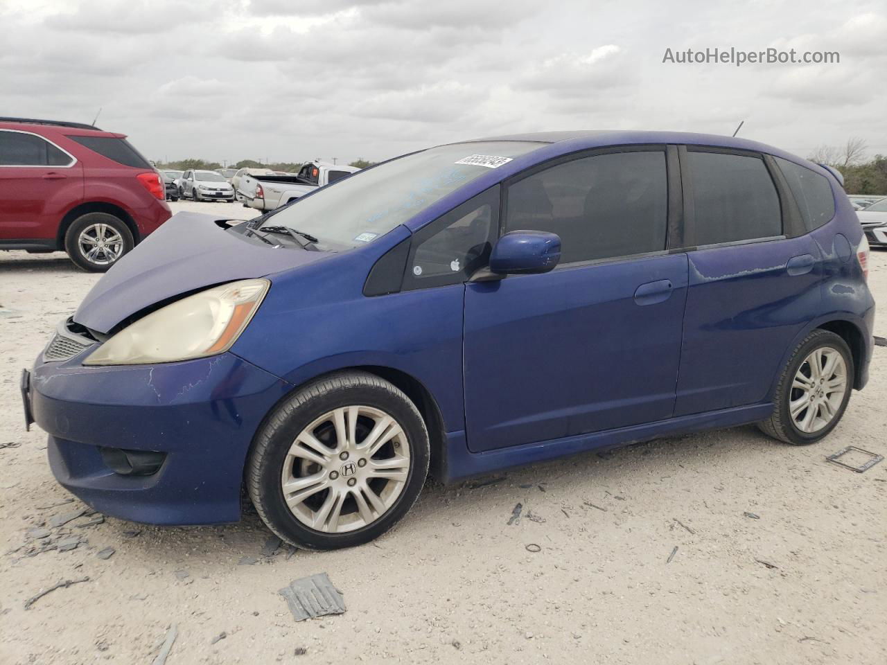 2009 Honda Fit Sport Blue vin: JHMGE88459S011775